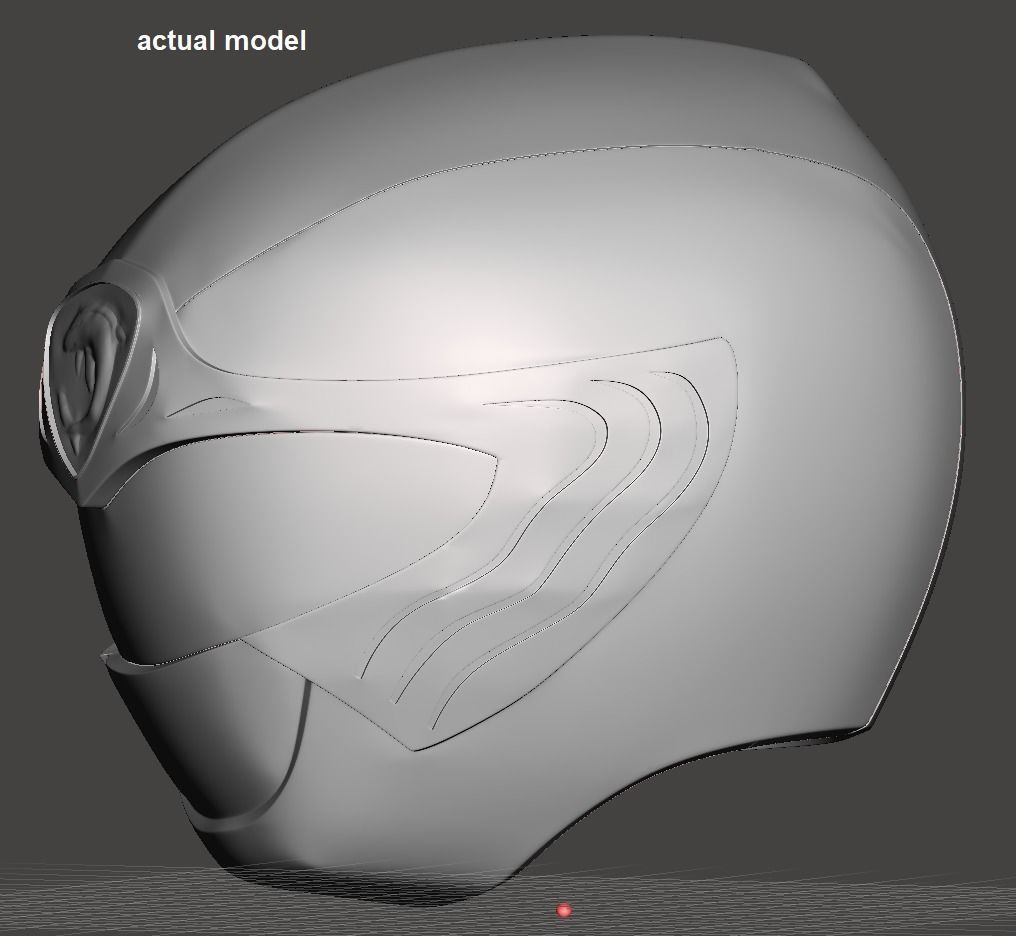 Power Rangers Ninja Storm Blue Ranger helmet 3D print model_6