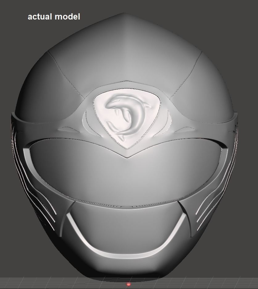 Power Rangers Ninja Storm Blue Ranger helmet 3D print model_5