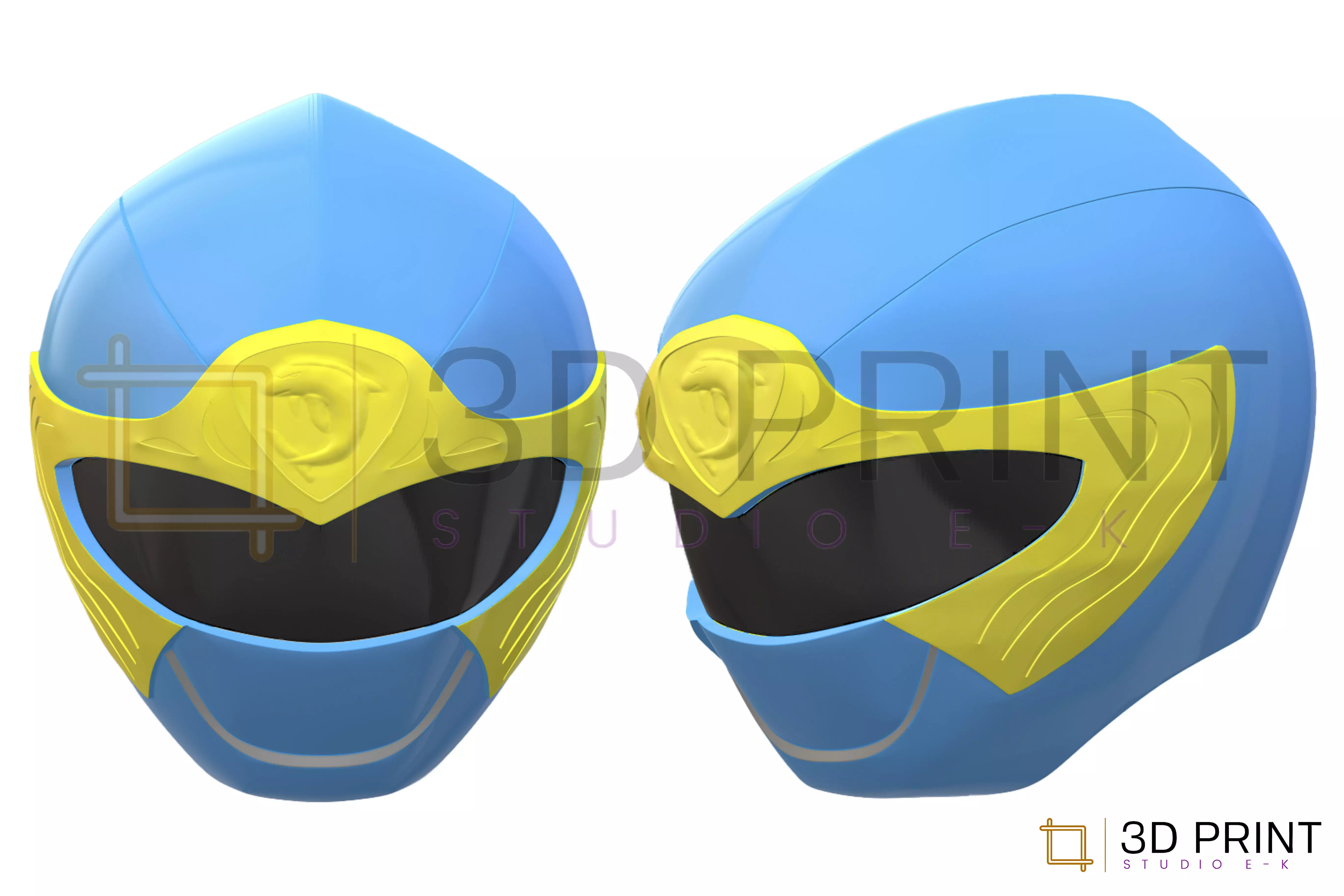 Power Rangers Ninja Storm Blue Ranger helmet 3D print model_0