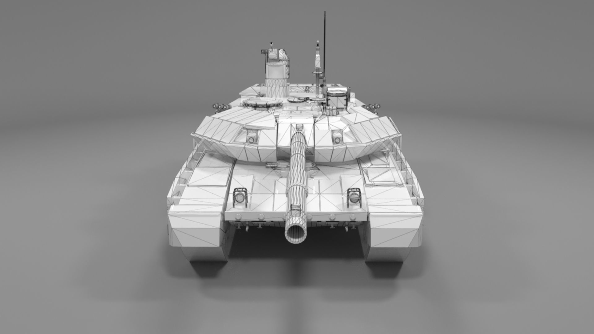 Battle-Worn Camouflaged T90MS Tank - Realistic 3D Model Low-poly 3D model_44
