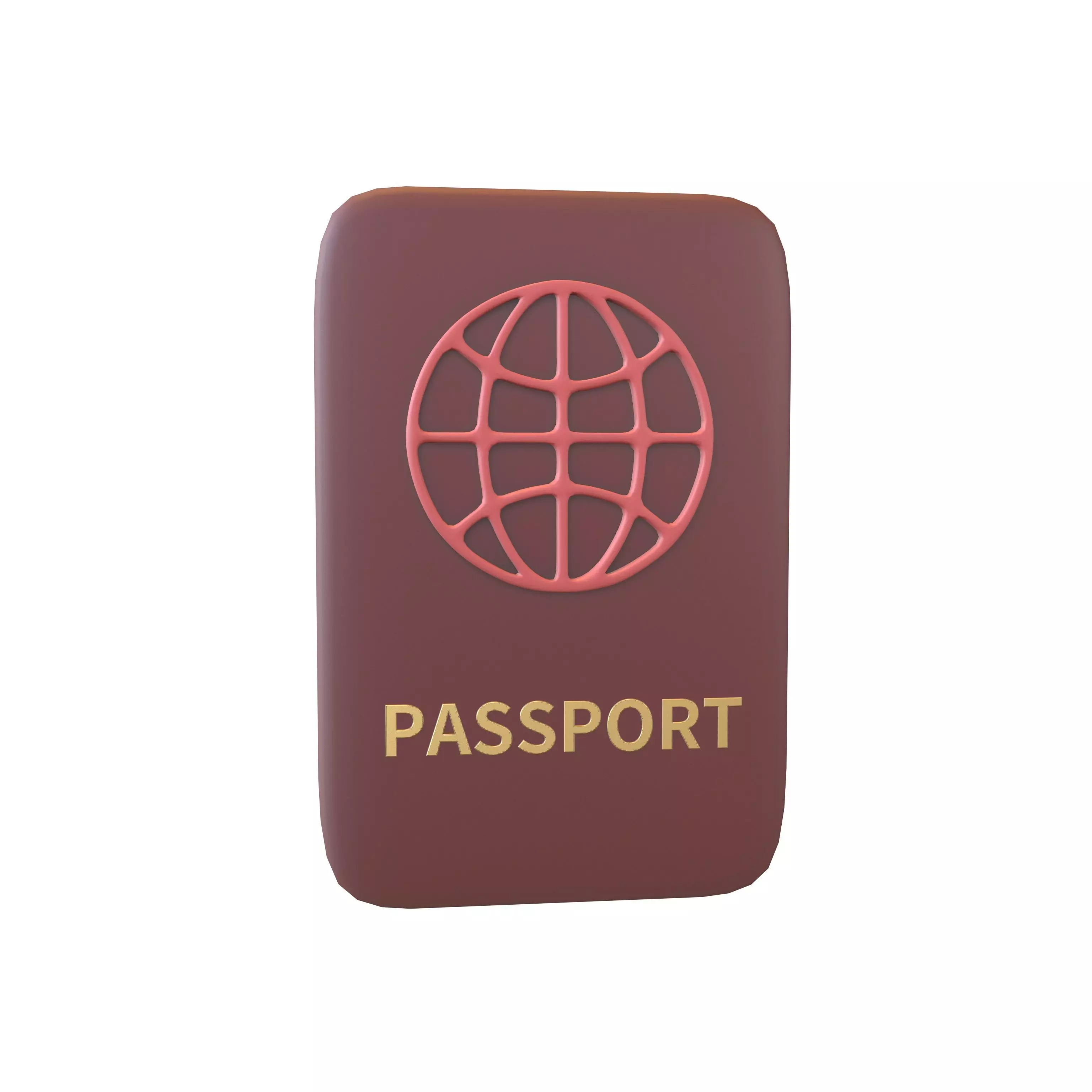 Cartoon Passport v1 002 Low-poly 3D model