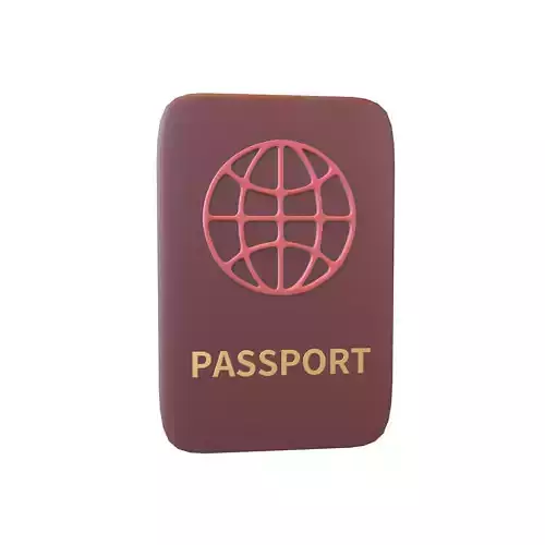 Cartoon Passport v1 002 Low-poly 3D model