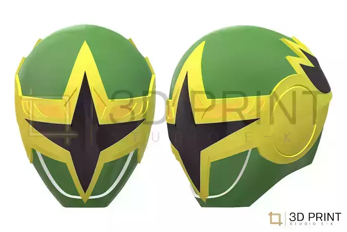 Power Rangers Ninja Storm Green Samurai Ranger helmet 3D print model