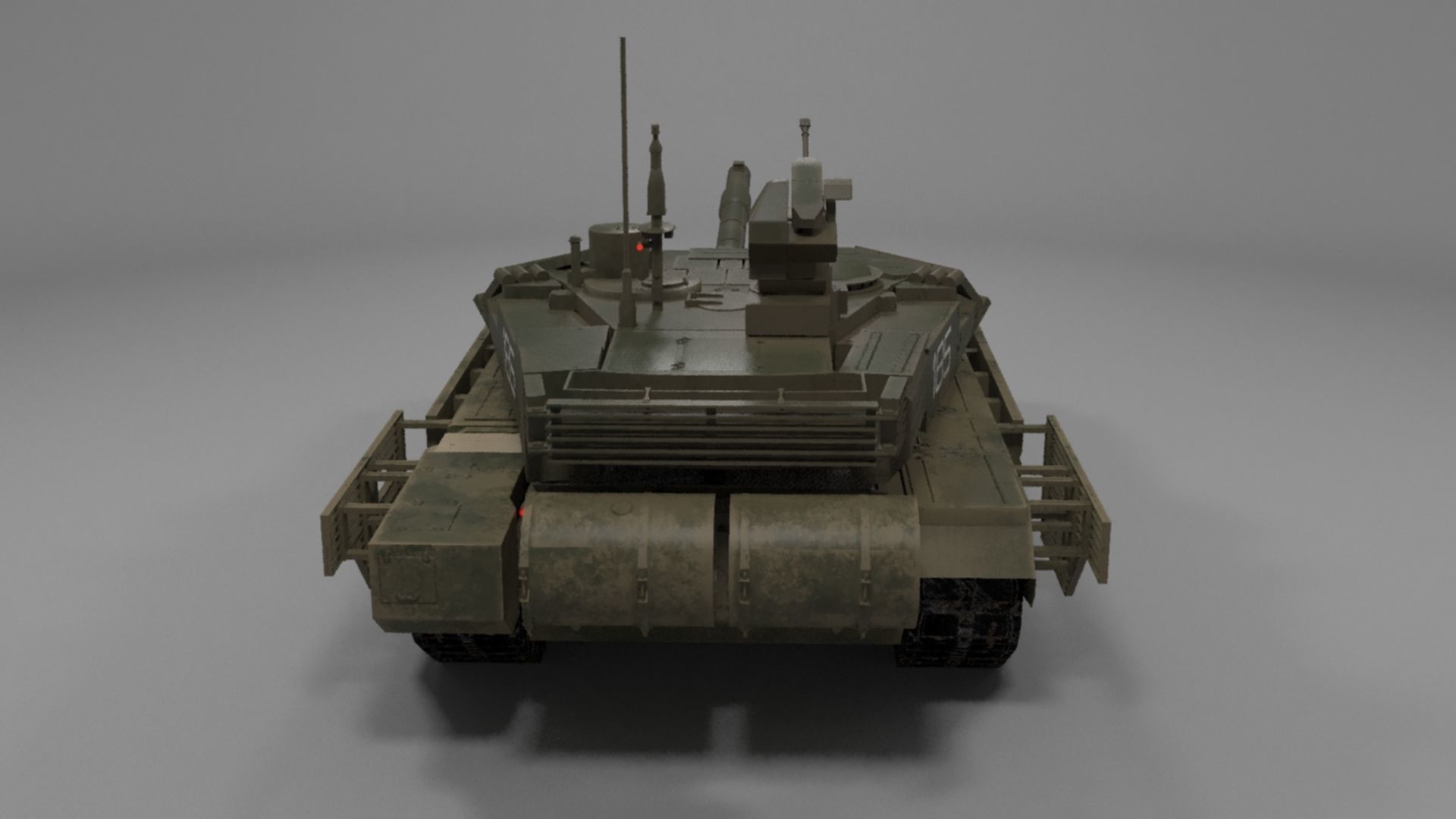 Battle-Worn T90MS Main Battle Tank - 3D Model Low-poly 3D model_30