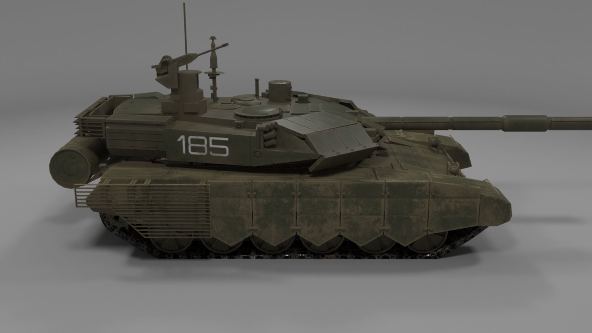 Battle-Worn T90MS Main Battle Tank - 3D Model Low-poly 3D model_31