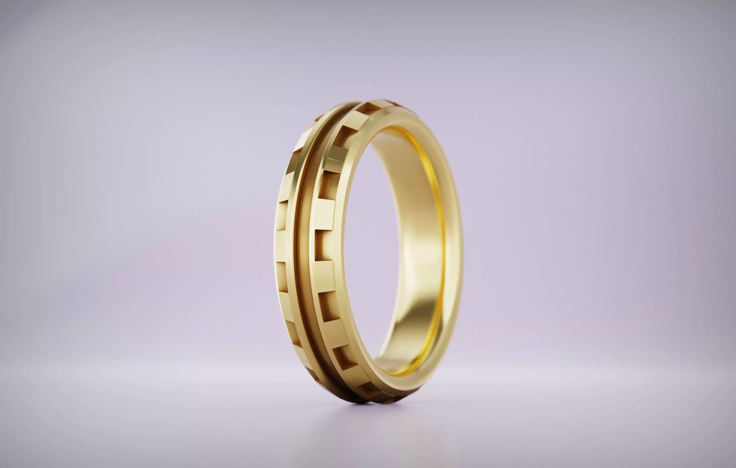 TECH Inspired Ring Band for 3D Print Free 3D print model
