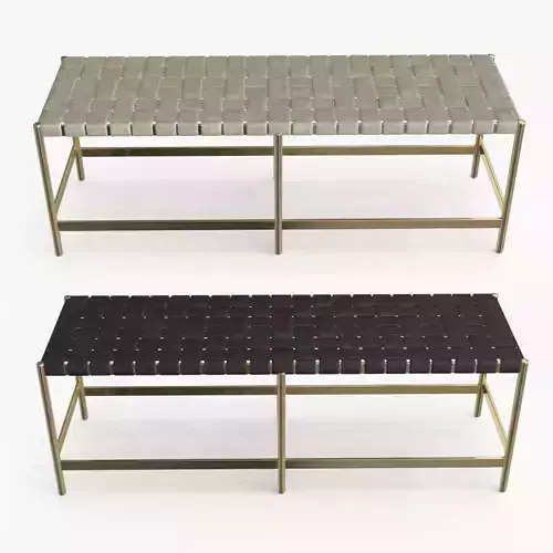 Woven Leather Upper Bench