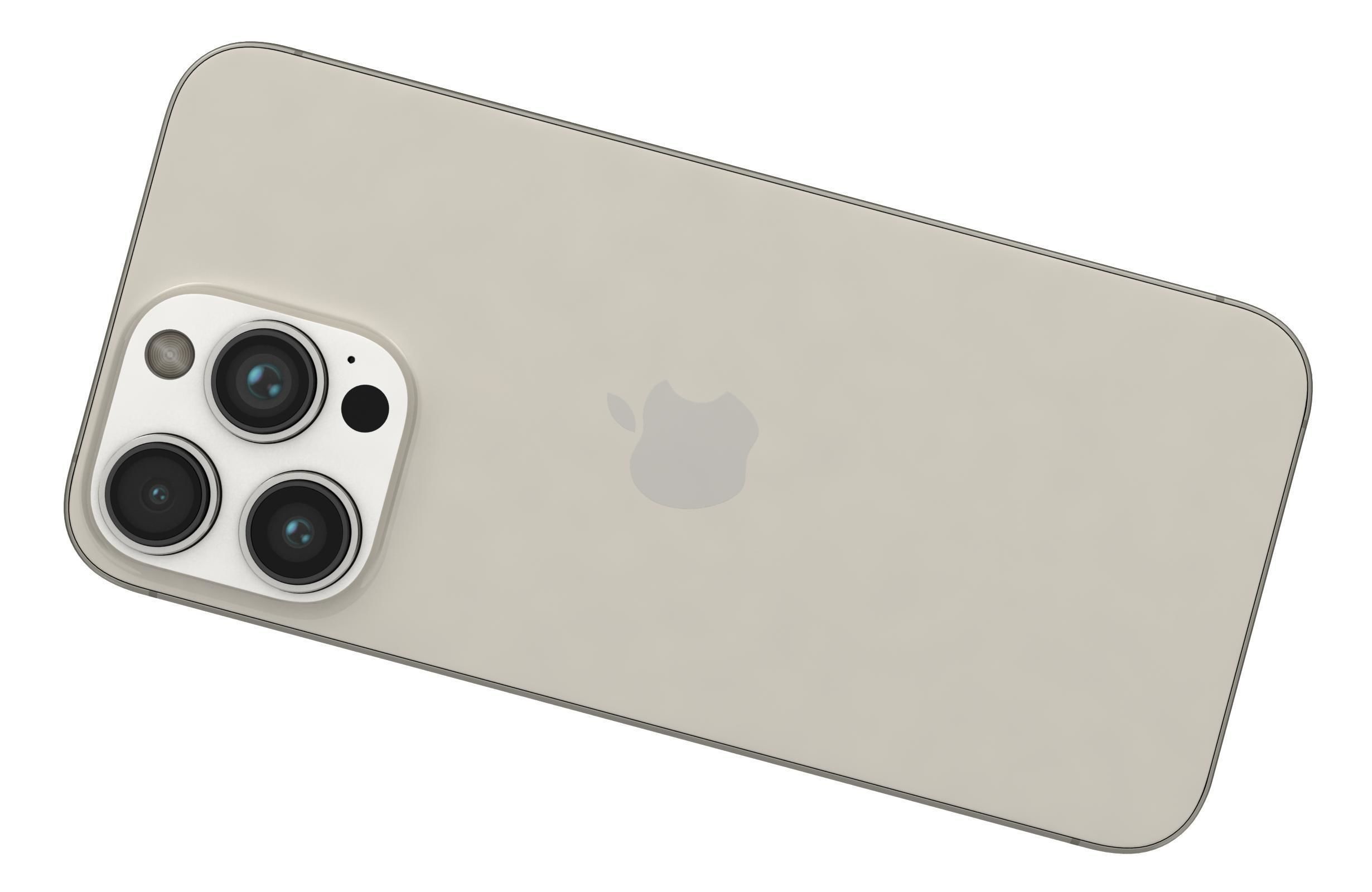 Apple iPhone 15 Pro Max Natural Titanium 3D model_11