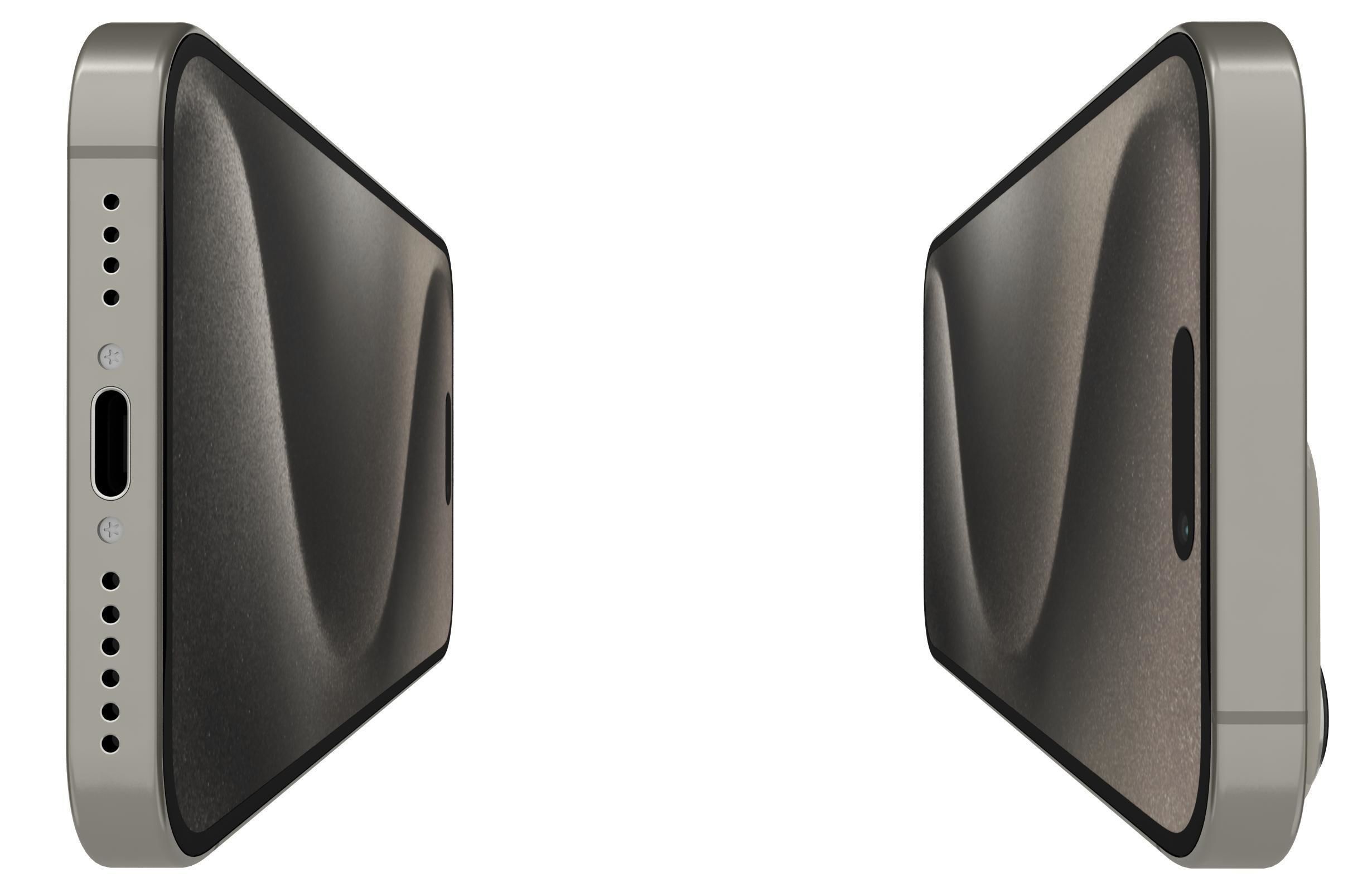 Apple iPhone 15 Pro Max Natural Titanium 3D model_8