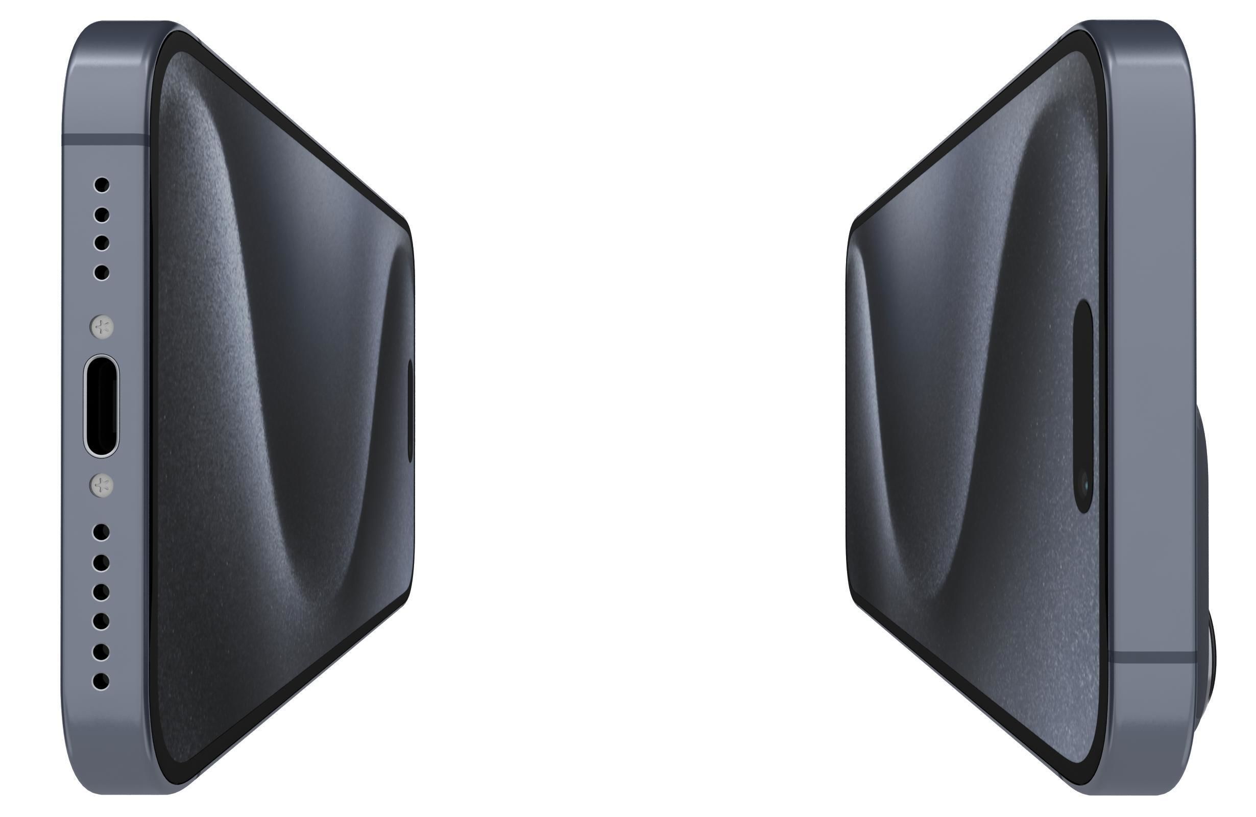 Apple iPhone 15 Pro Max Blue Titanium 3D model_8