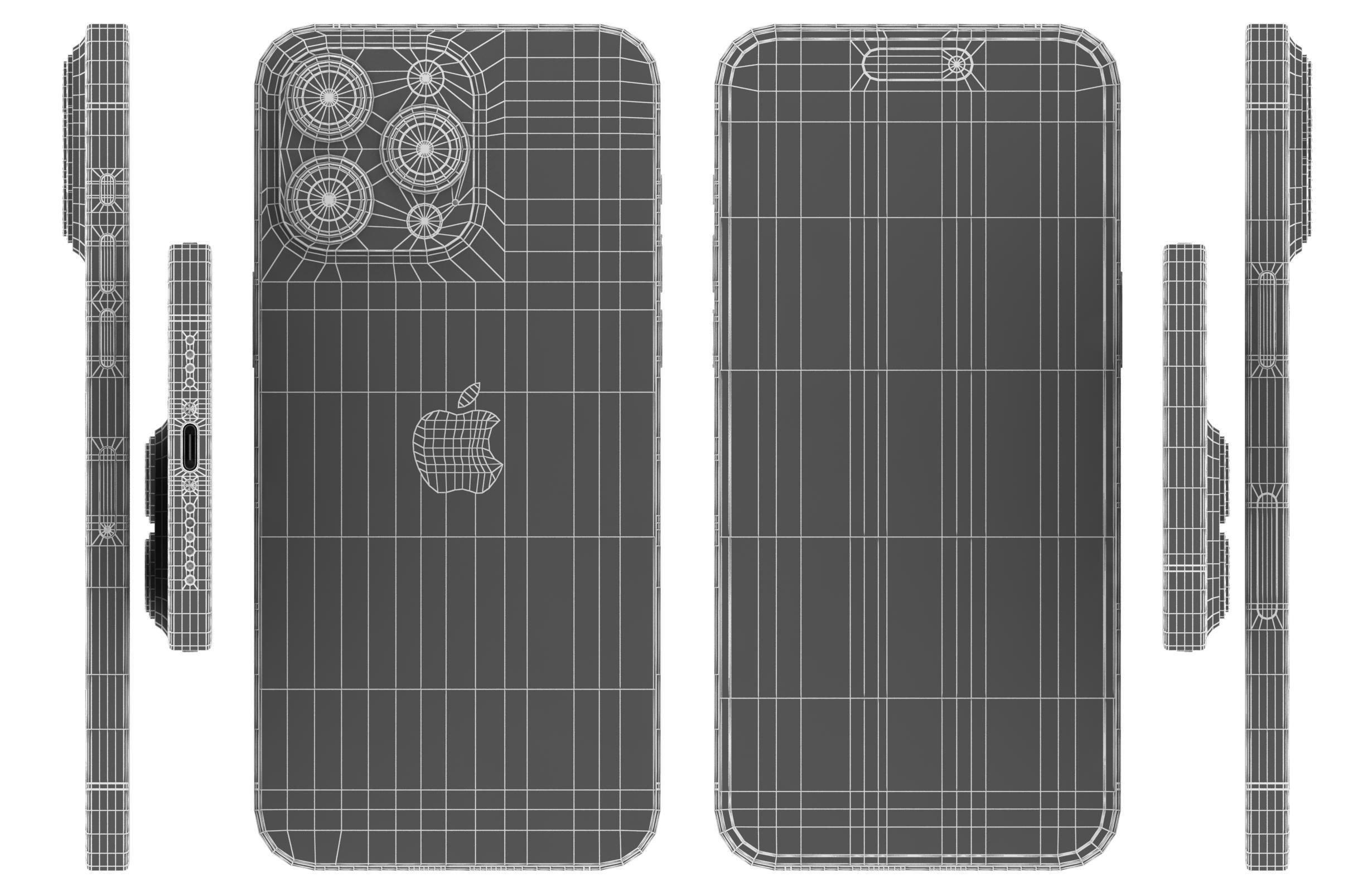 Apple iPhone 15 Pro Max Blue Titanium 3D model_16