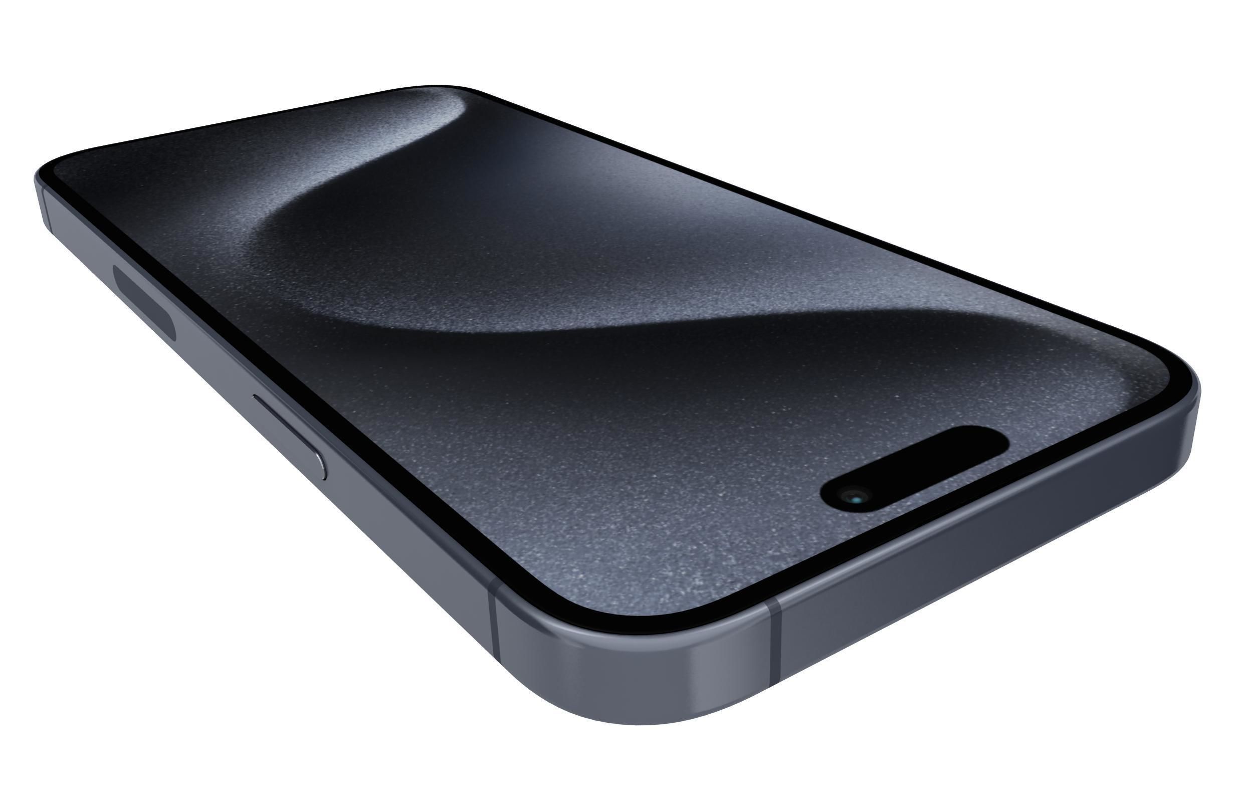 Apple iPhone 15 Pro Max Blue Titanium 3D model_13