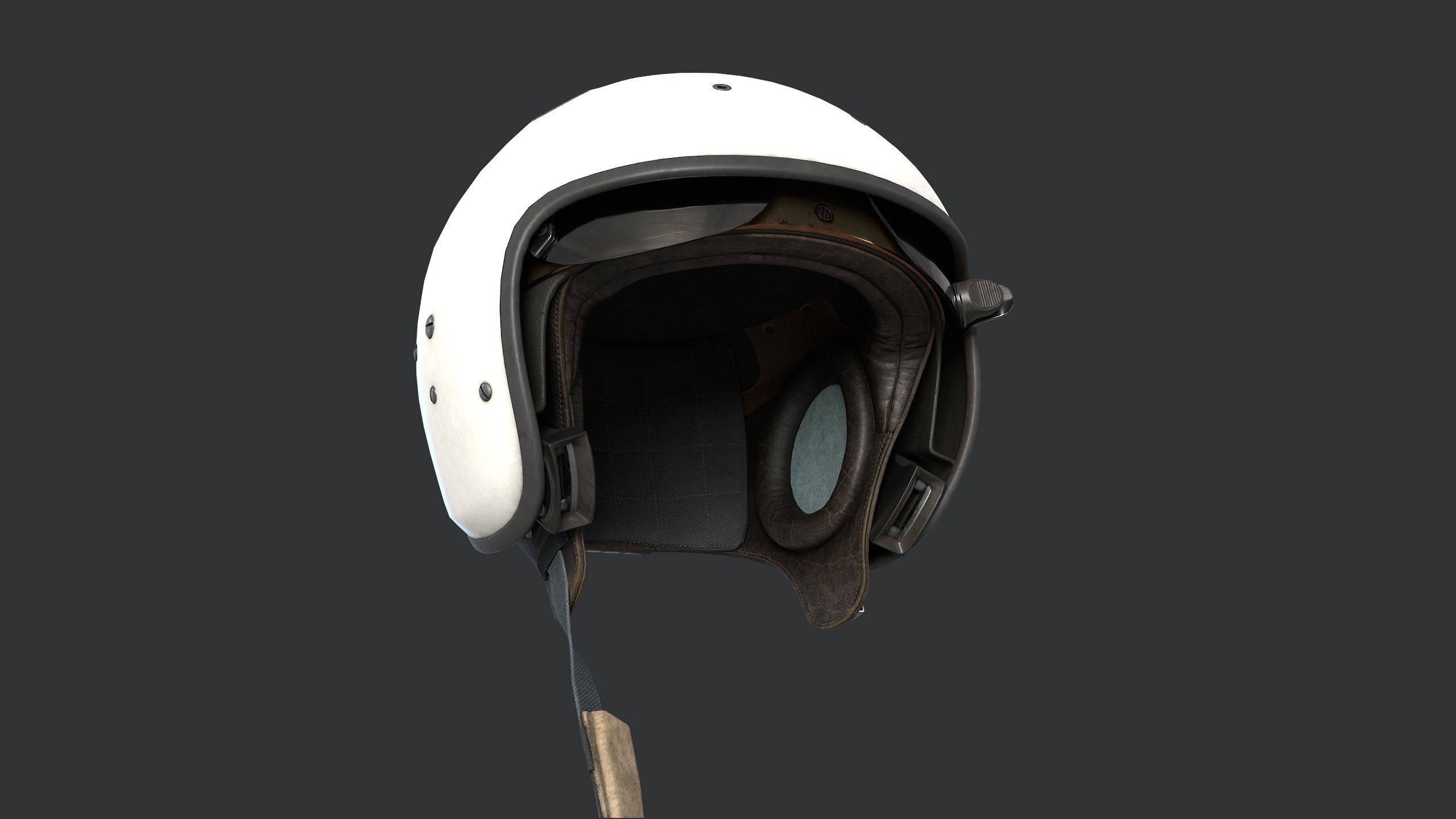 Jet Pilot Helmet ZSH-7A Low-poly 3D model_1