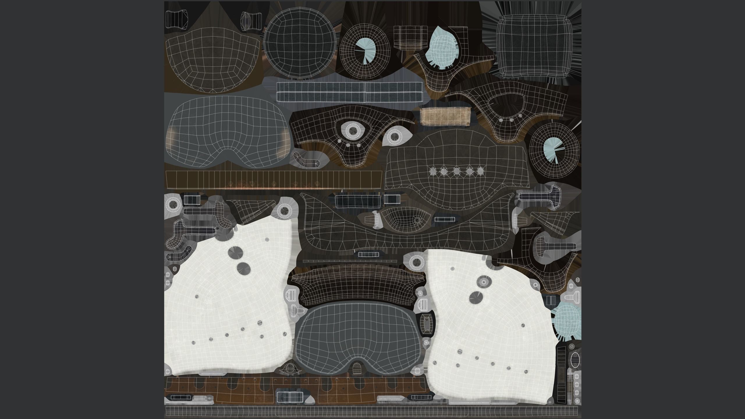 Jet Pilot Helmet ZSH-7A Low-poly 3D model_10