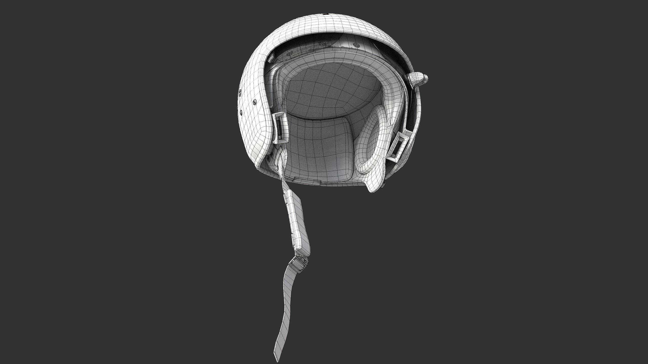 Jet Pilot Helmet ZSH-7A Low-poly 3D model_11