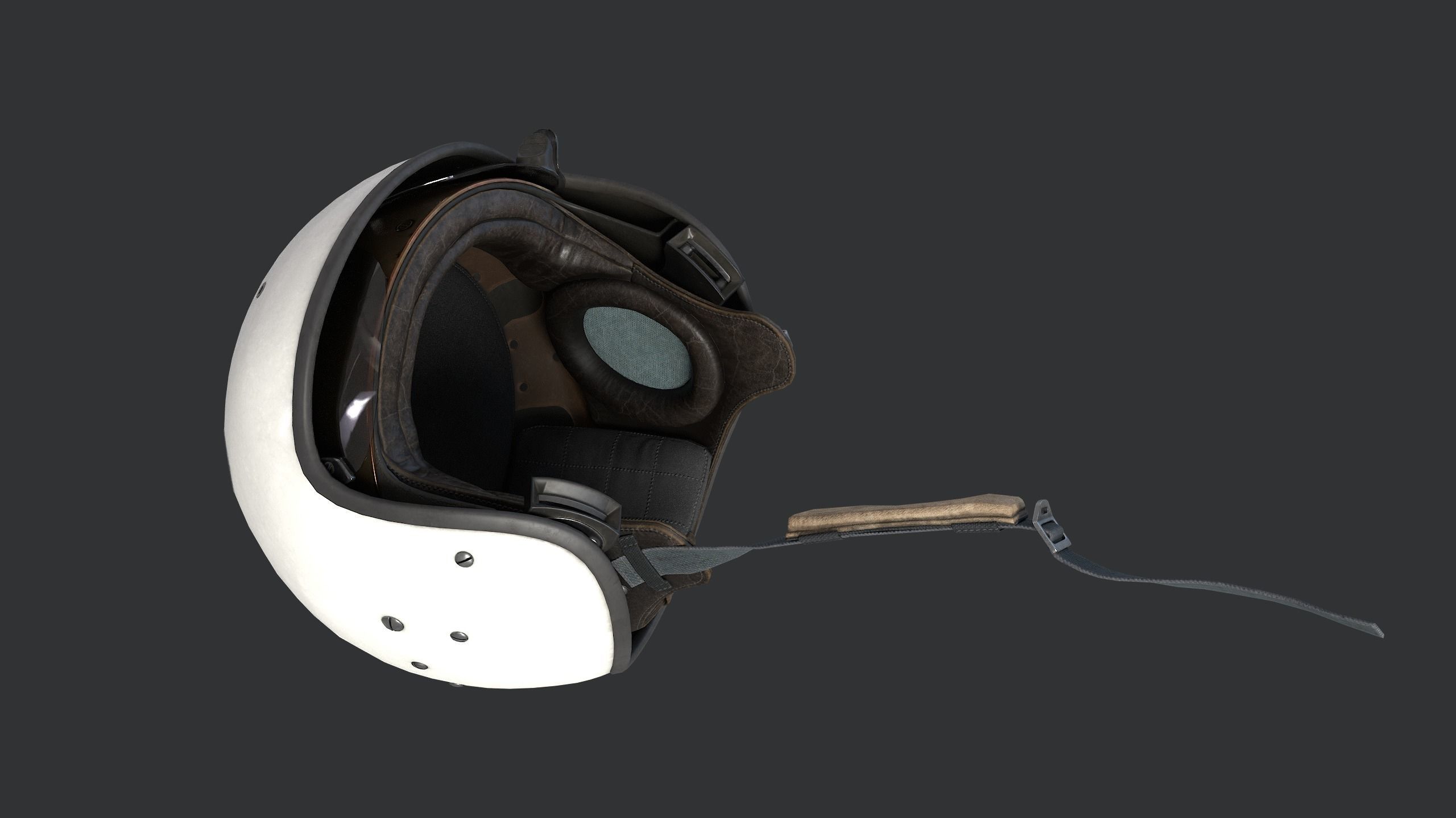 Jet Pilot Helmet ZSH-7A Low-poly 3D model_7