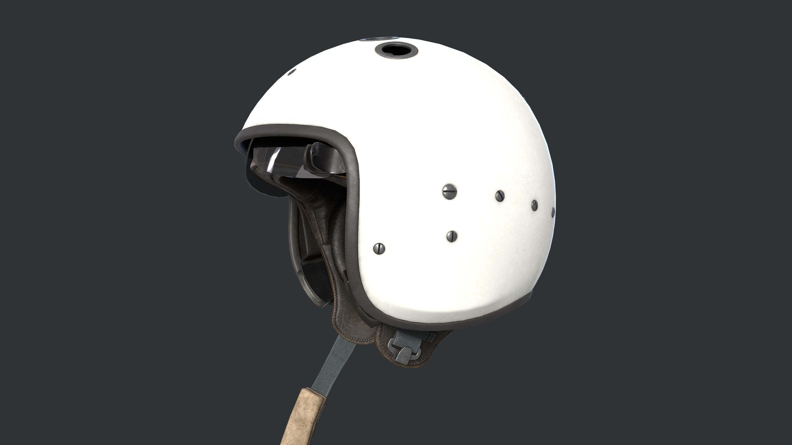 Jet Pilot Helmet ZSH-7A Low-poly 3D model_3