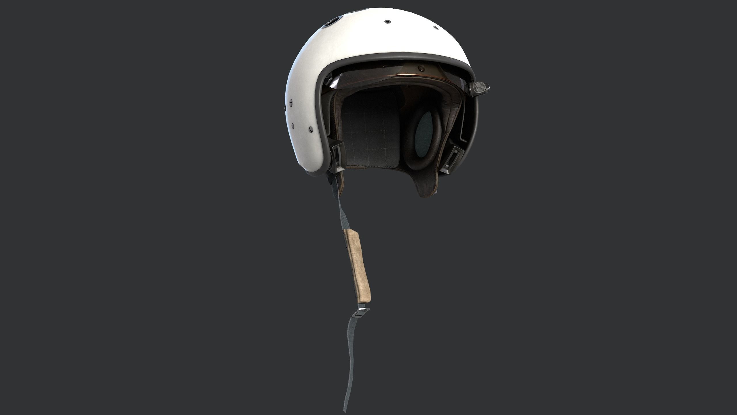 Jet Pilot Helmet ZSH-7A Low-poly 3D model_8