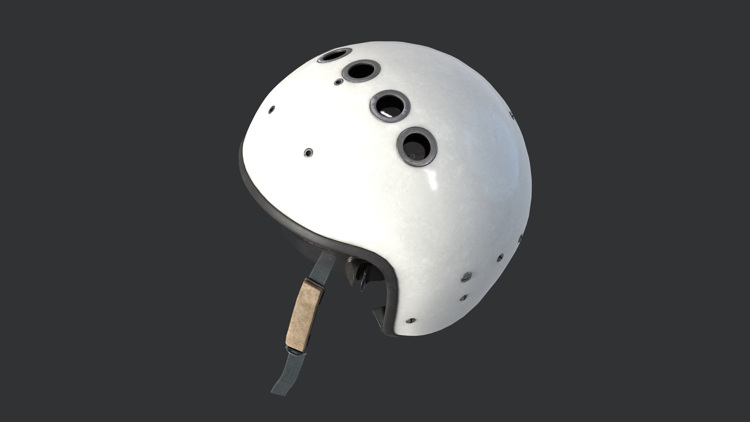 Jet Pilot Helmet ZSH-7A Low-poly 3D model_5