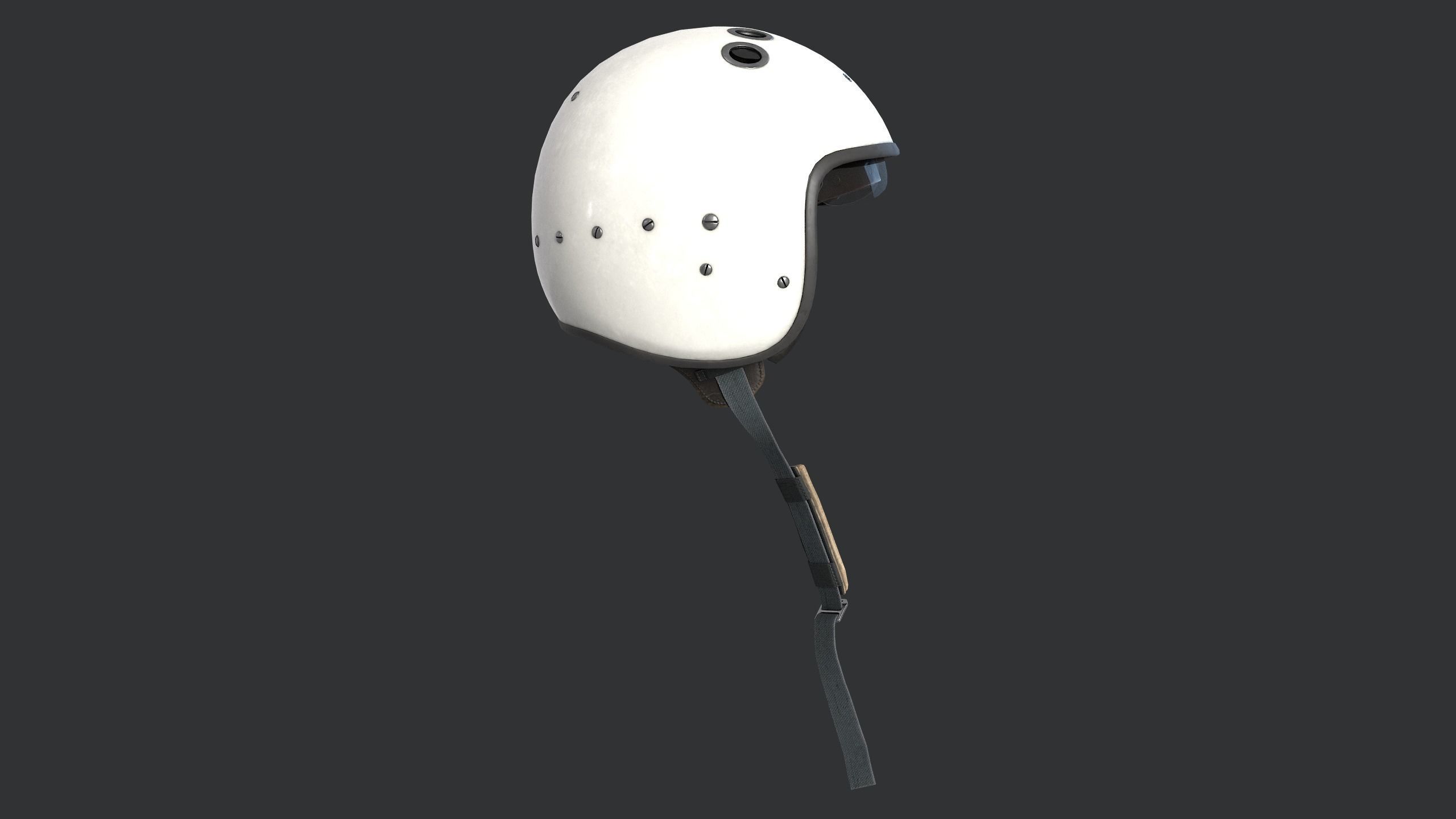Jet Pilot Helmet ZSH-7A Low-poly 3D model_9
