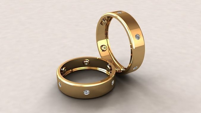 Wedding rings 010 3D print model