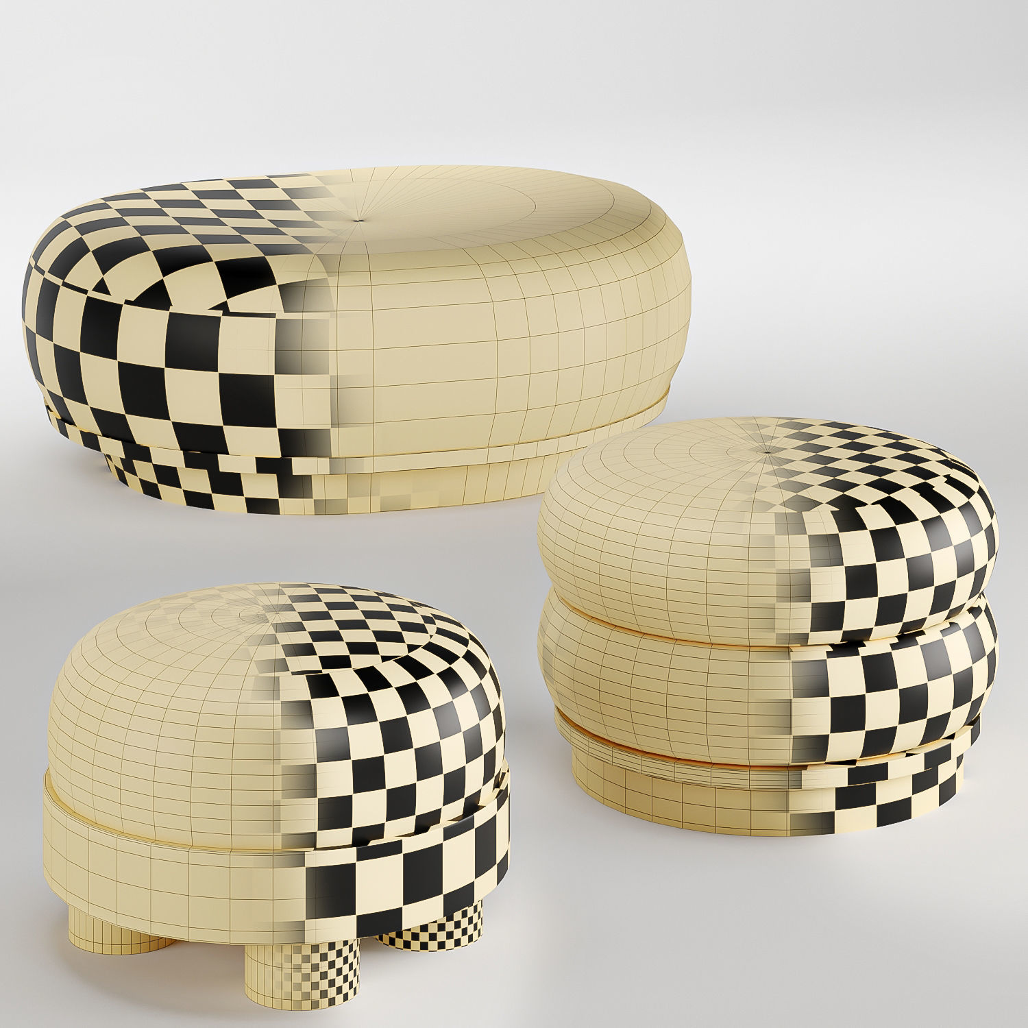 invisible collection pouf 3D model_7