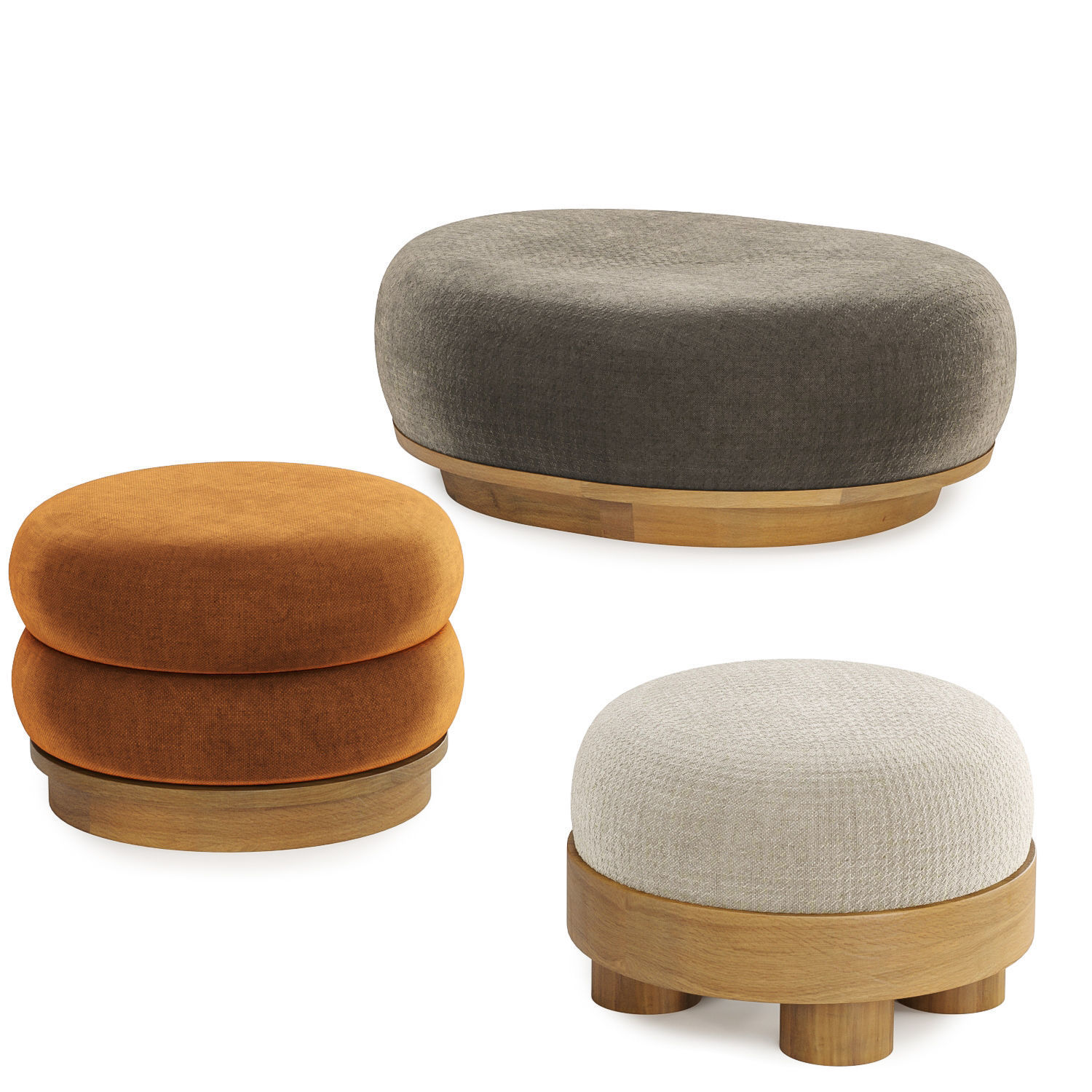 invisible collection pouf 3D model_1