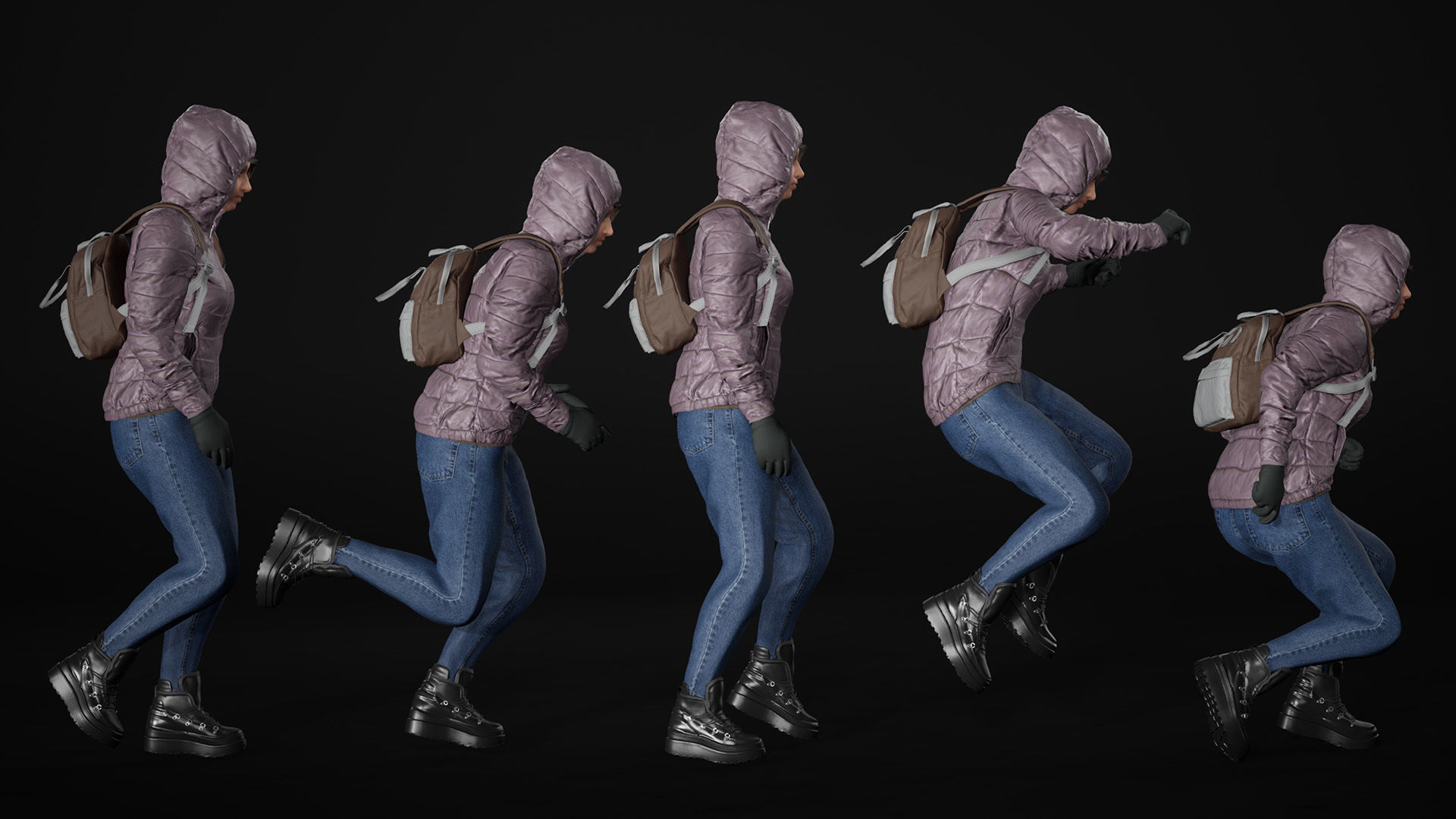 Womens Winter Outfits  3D Model Collection_42