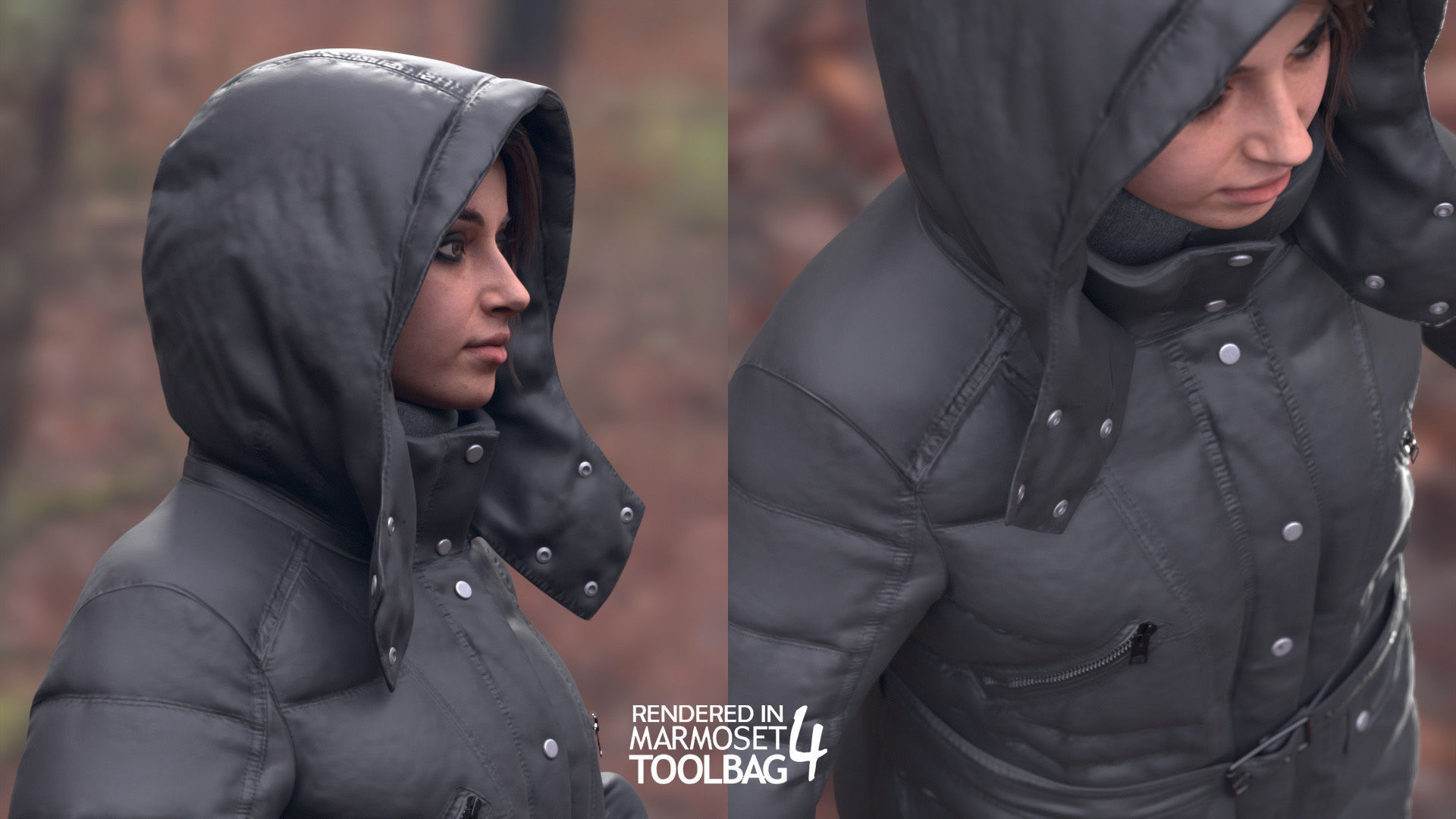Womens Winter Outfits  3D Model Collection_23