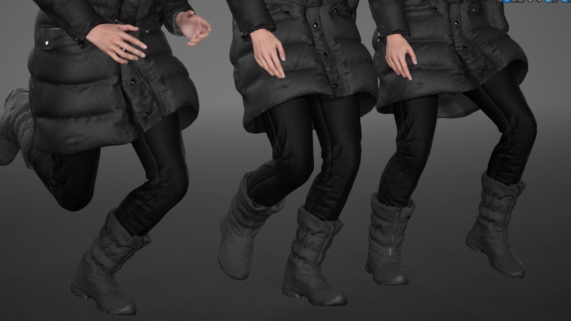 Womens Winter Outfits  3D Model Collection_35