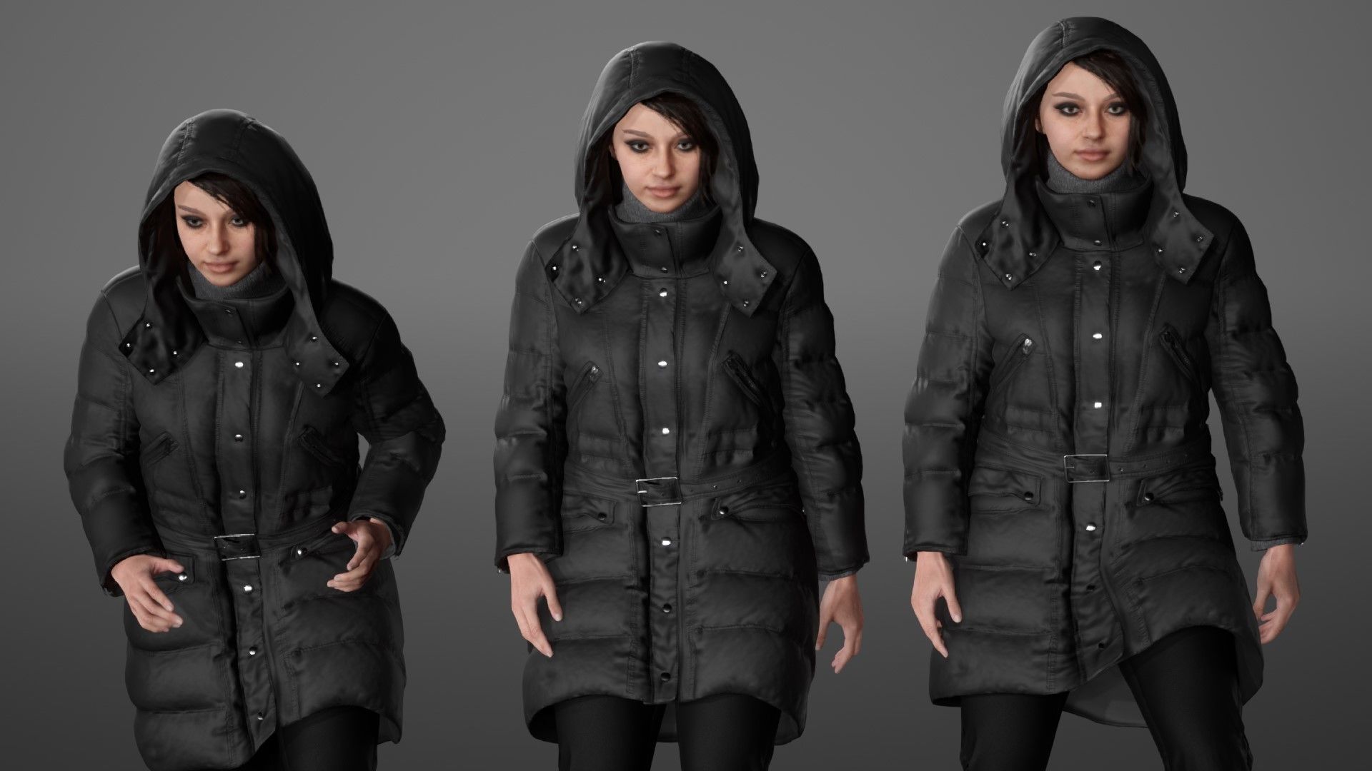 Womens Winter Outfits  3D Model Collection_28