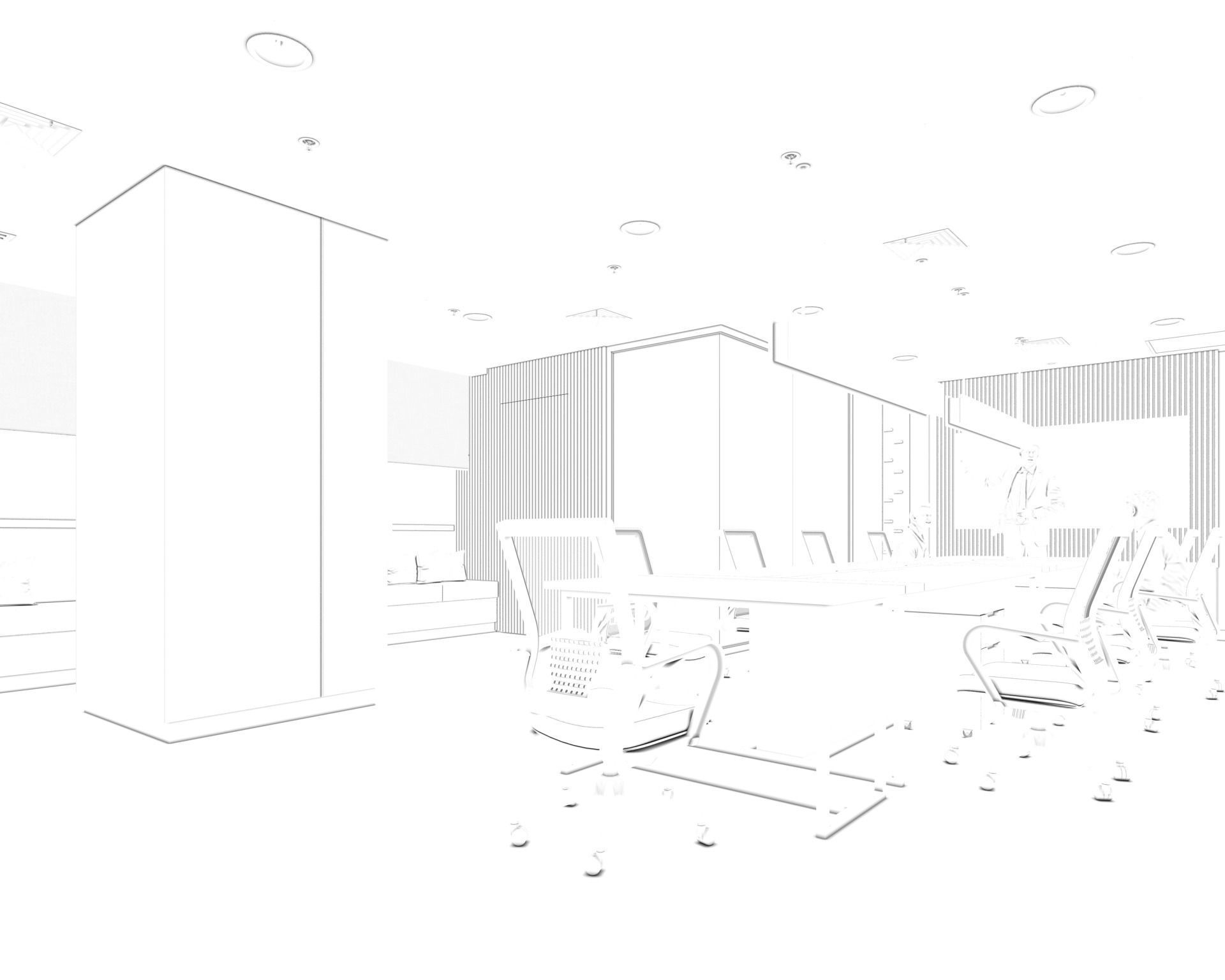 Design Office Working Space ATQ Low-poly 3D model_14