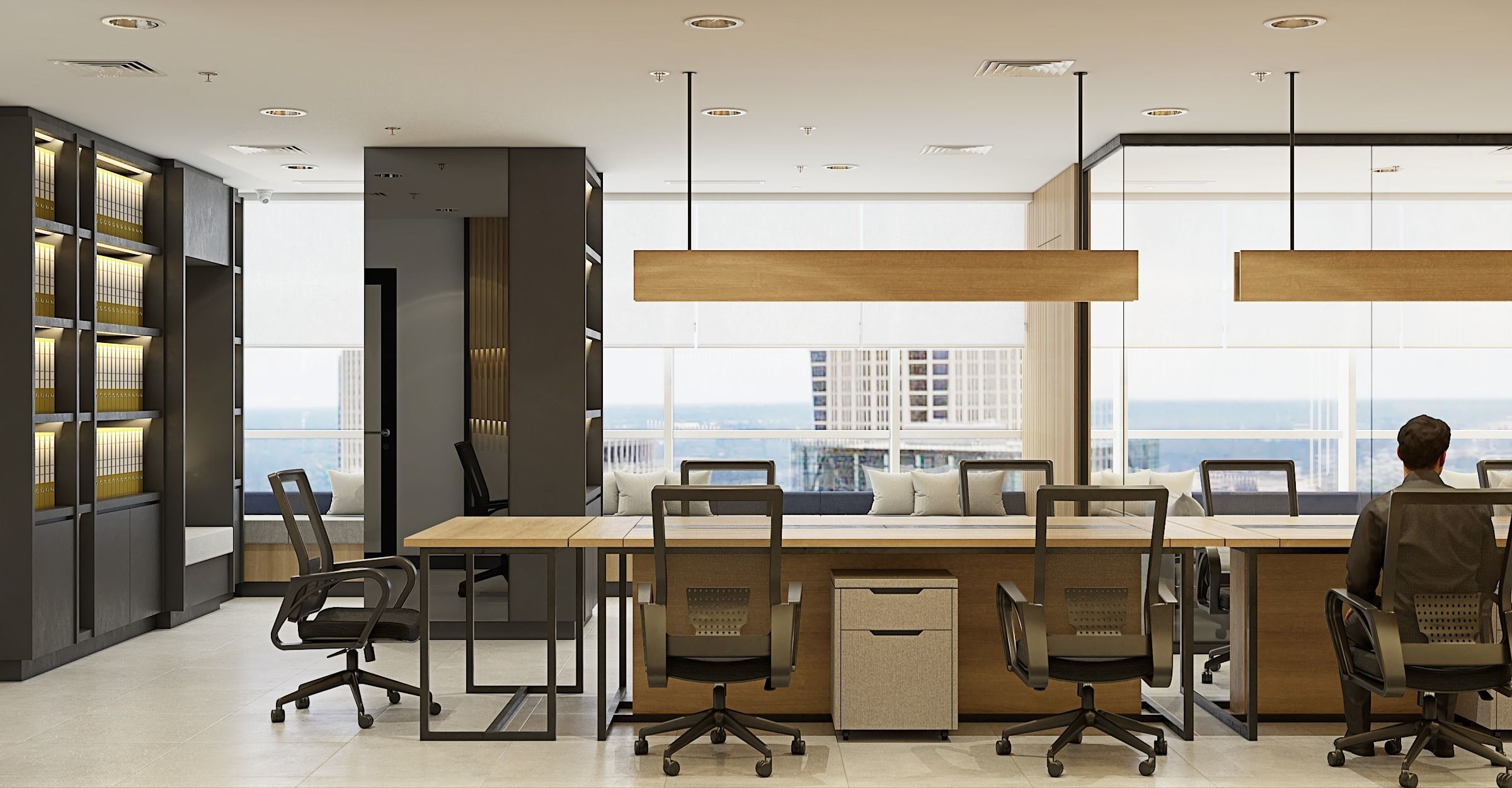 Design Office Working Space ATQ Low-poly 3D model_6