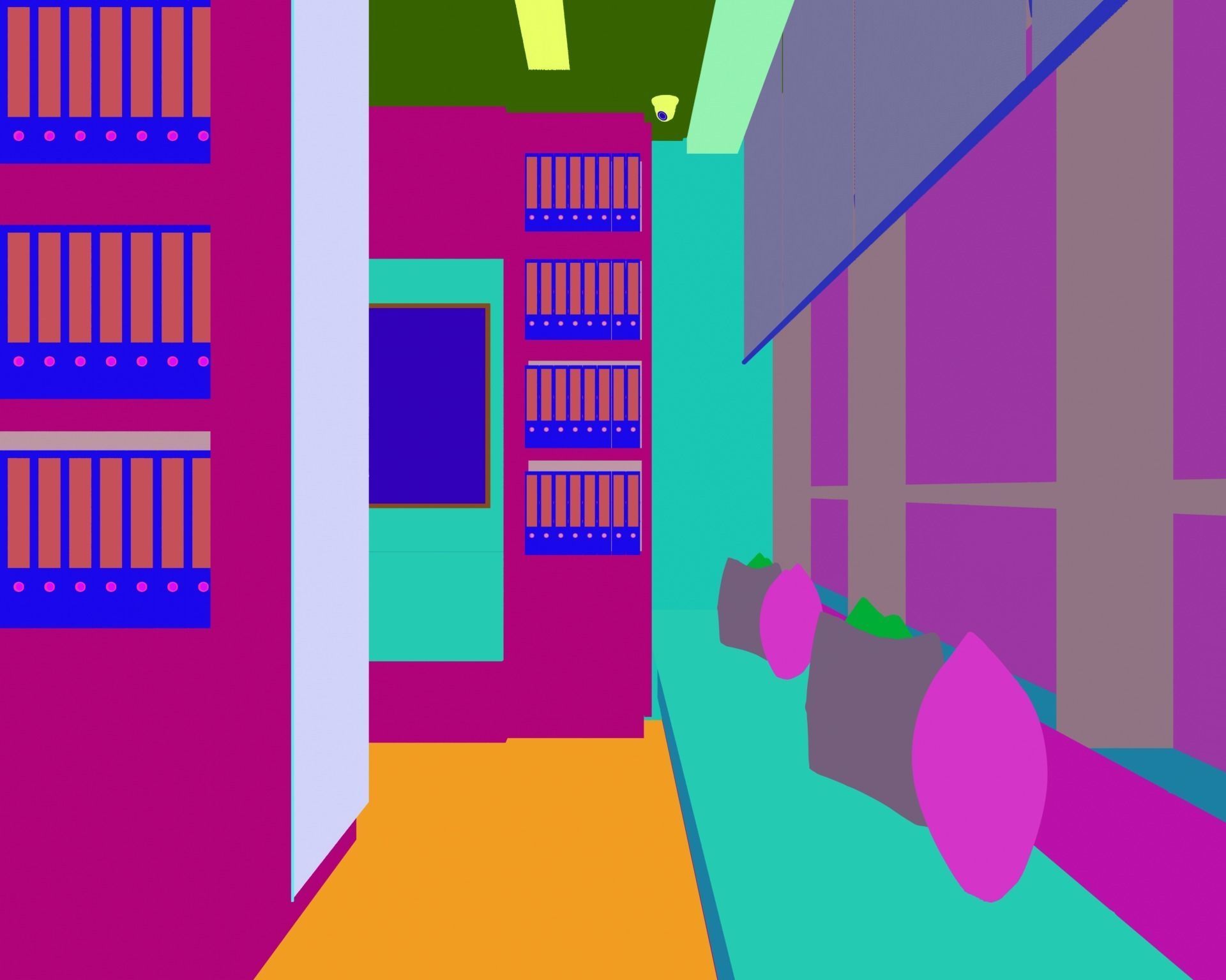 Design Office Working Space ATQ Low-poly 3D model_10