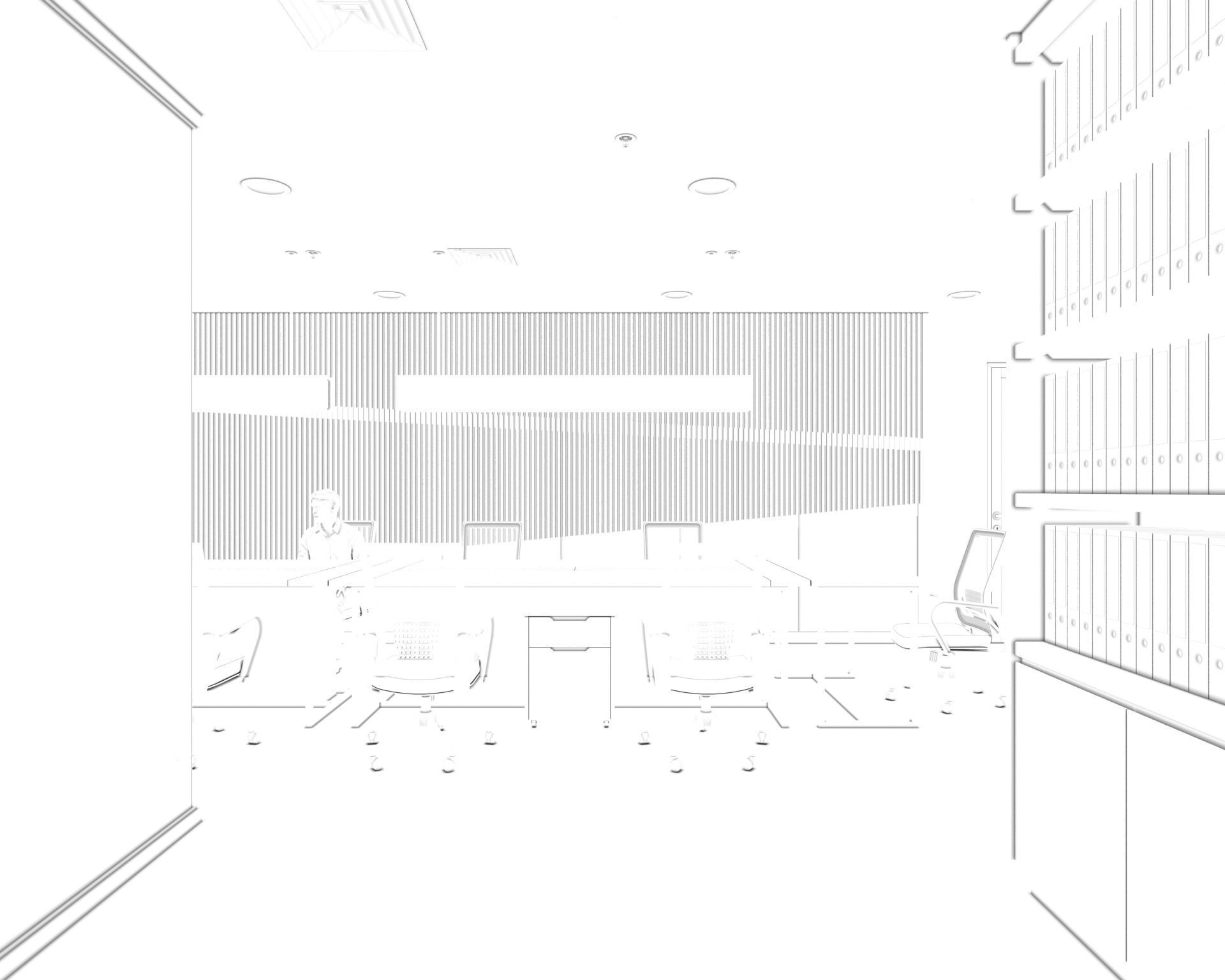 Design Office Working Space ATQ Low-poly 3D model_15