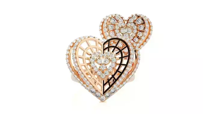 Wire Mesh High Jewelry Diamond Cocktail Ring 3dm stl 3dm stl 