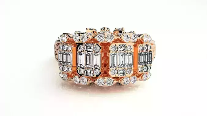 High Jewelry Diamond Cocktail Ring 3dm stl 3dm stl renders 