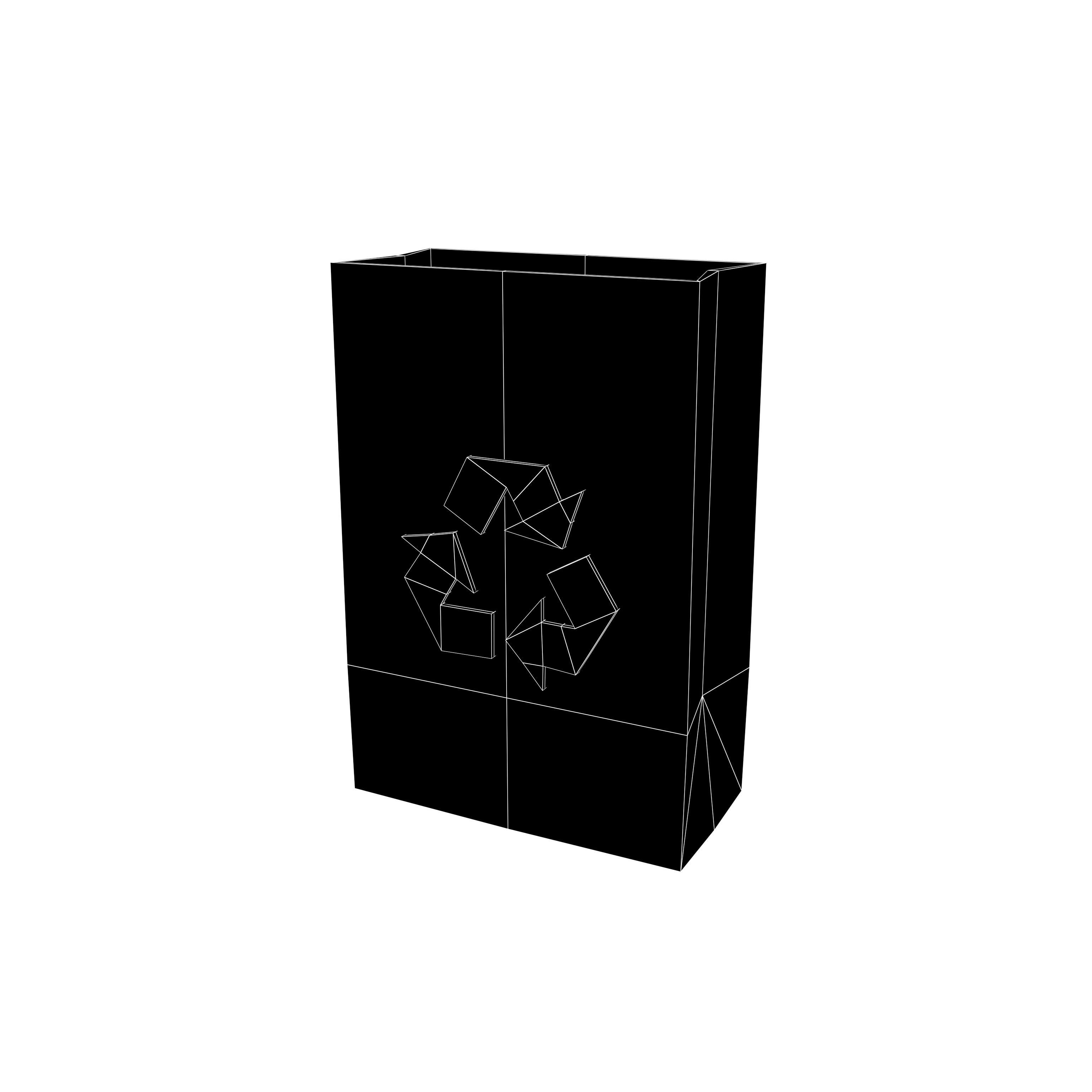 Recycle Paper Bag v1 002 Low-poly 3D model_5