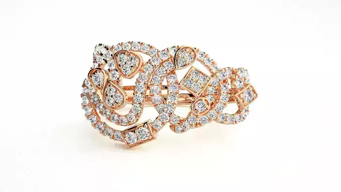 High Jewelry Diamond Cocktail Ring 3dm stl 3dm stl renders 
