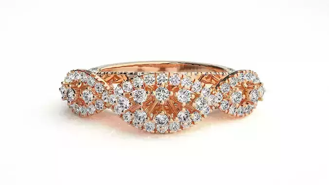 High Jewelry Diamond Cocktail Ring 3dm stl 3dm stl renders 