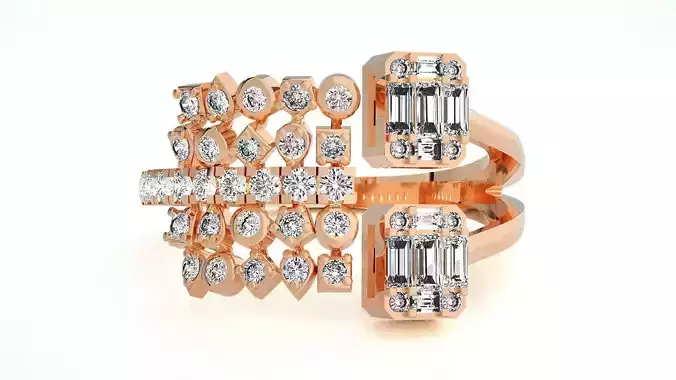High Jewelry Diamond Cocktail Ring 3dm stl 3dm stl renders 
