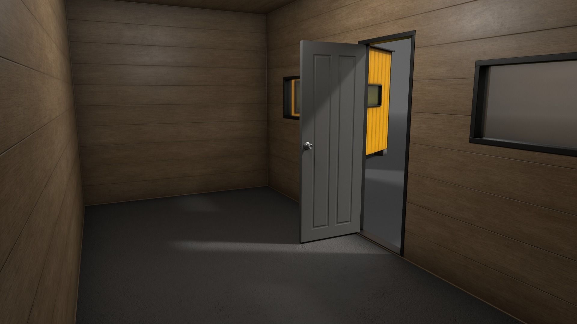 PBR Shed House B 20ft V3 Low-poly 3D model_17