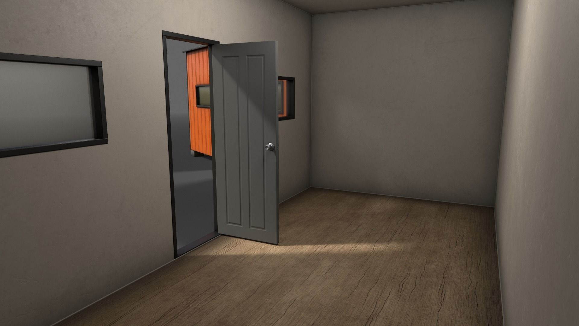 PBR Shed House B 20ft V3 Low-poly 3D model_14