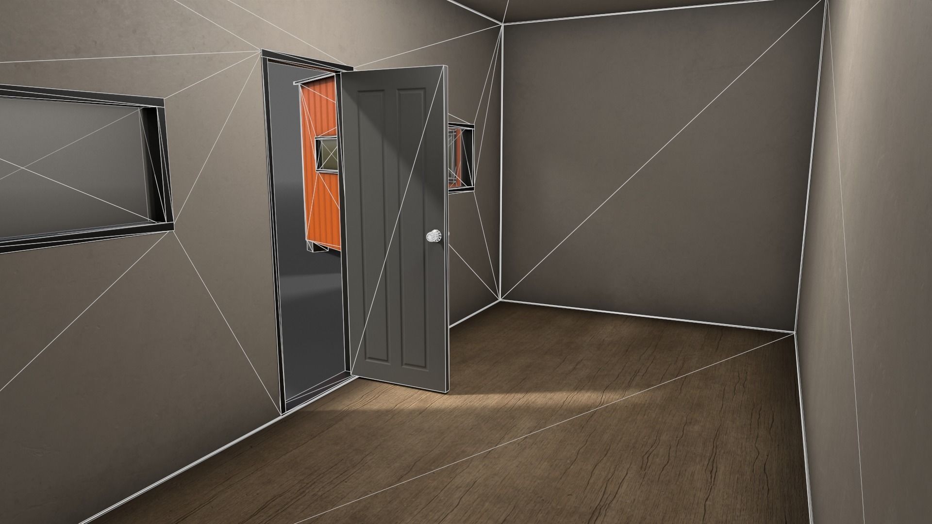 PBR Shed House B 20ft V3 Low-poly 3D model_15