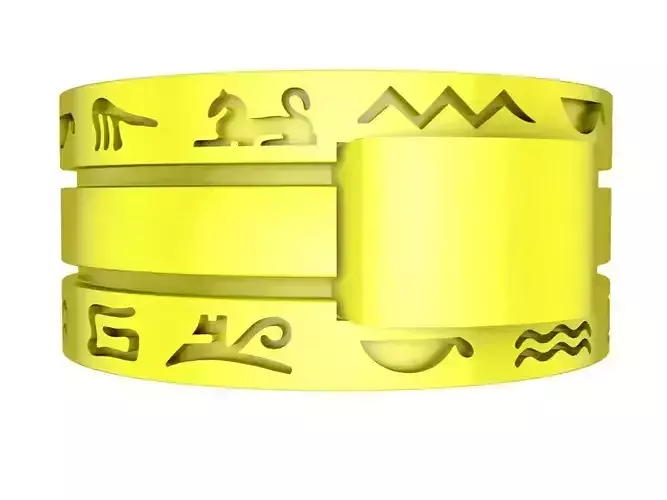 6676 Ancient Egyptian letters Ring