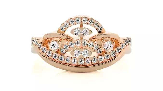 High Jewelry Diamond Cocktail Ring 3dm stl 3dm stl renders 