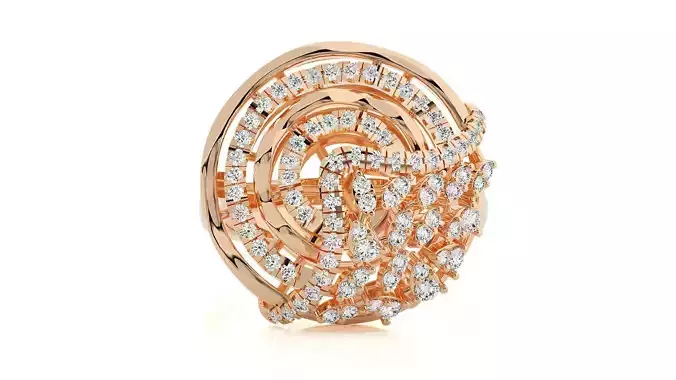 High Jewelry Diamond Cocktail Ring 3dm stl 3dm stl renders 