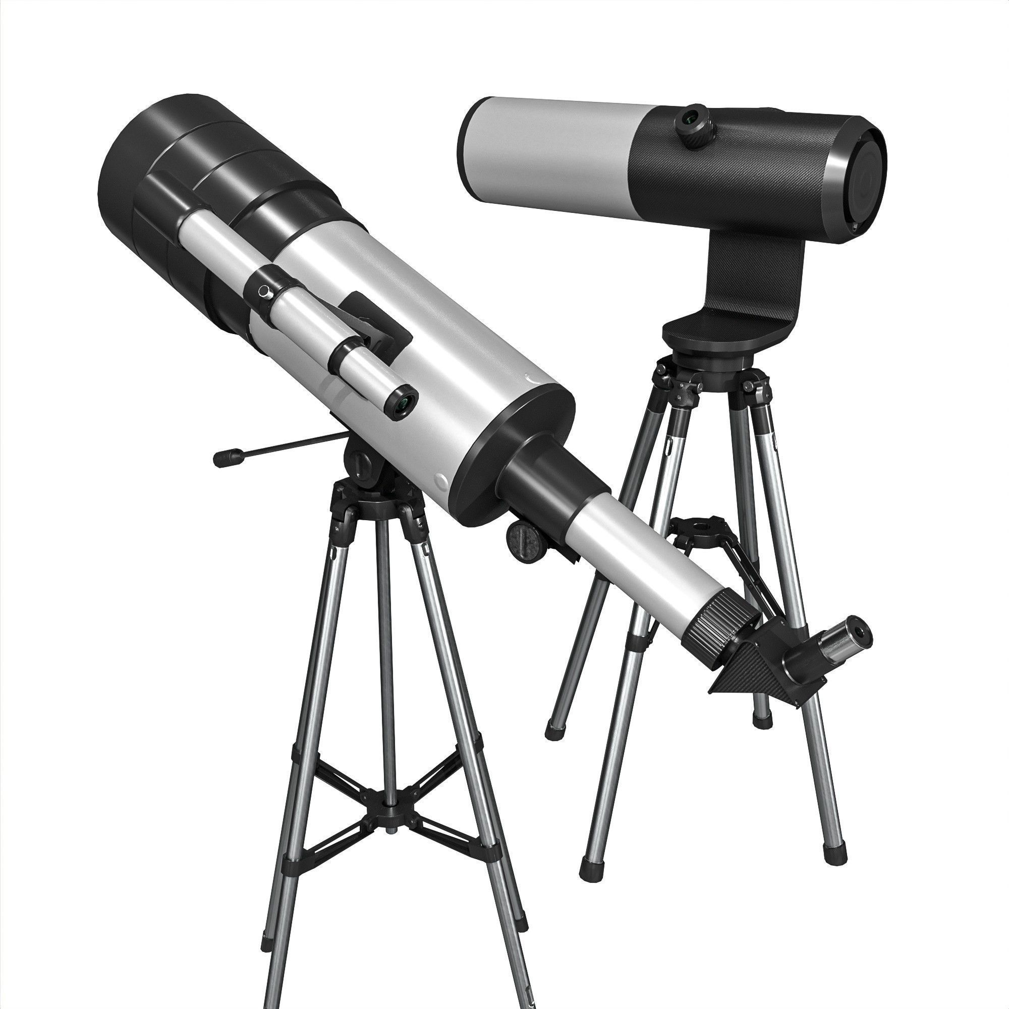 Telescope Pack Low-poly 3D model_3