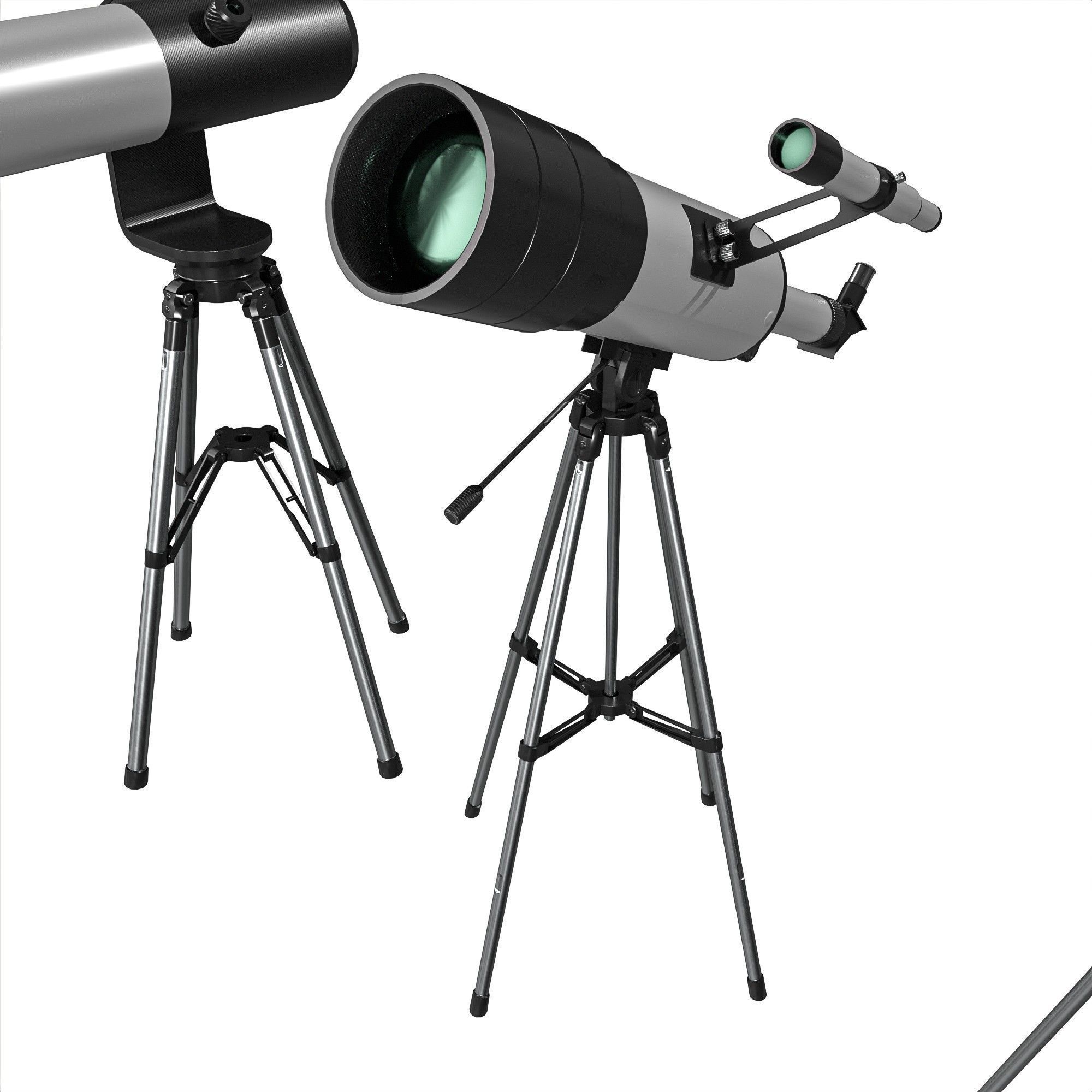 Telescope Pack Low-poly 3D model_8