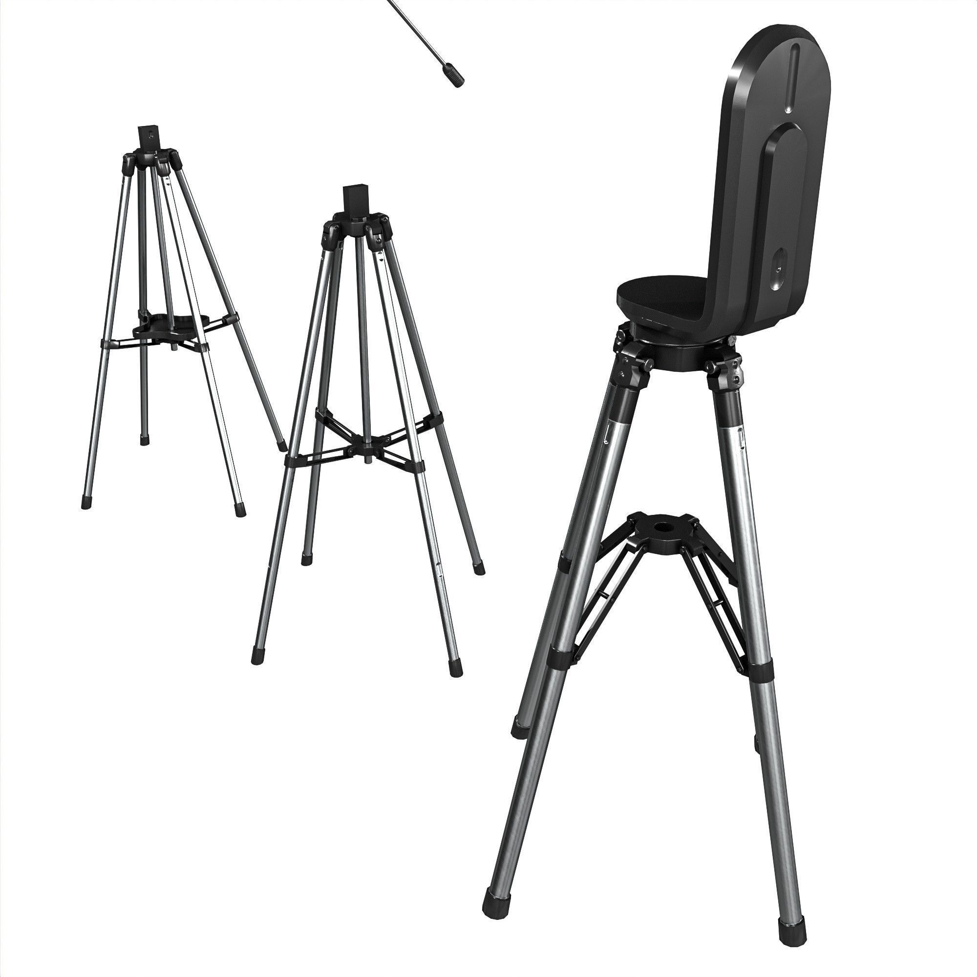 Telescope Pack Low-poly 3D model_7